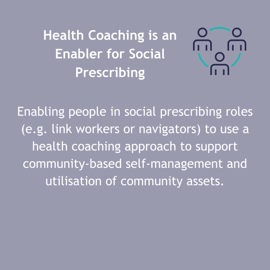 Health coaching is an enabler for social prescribing