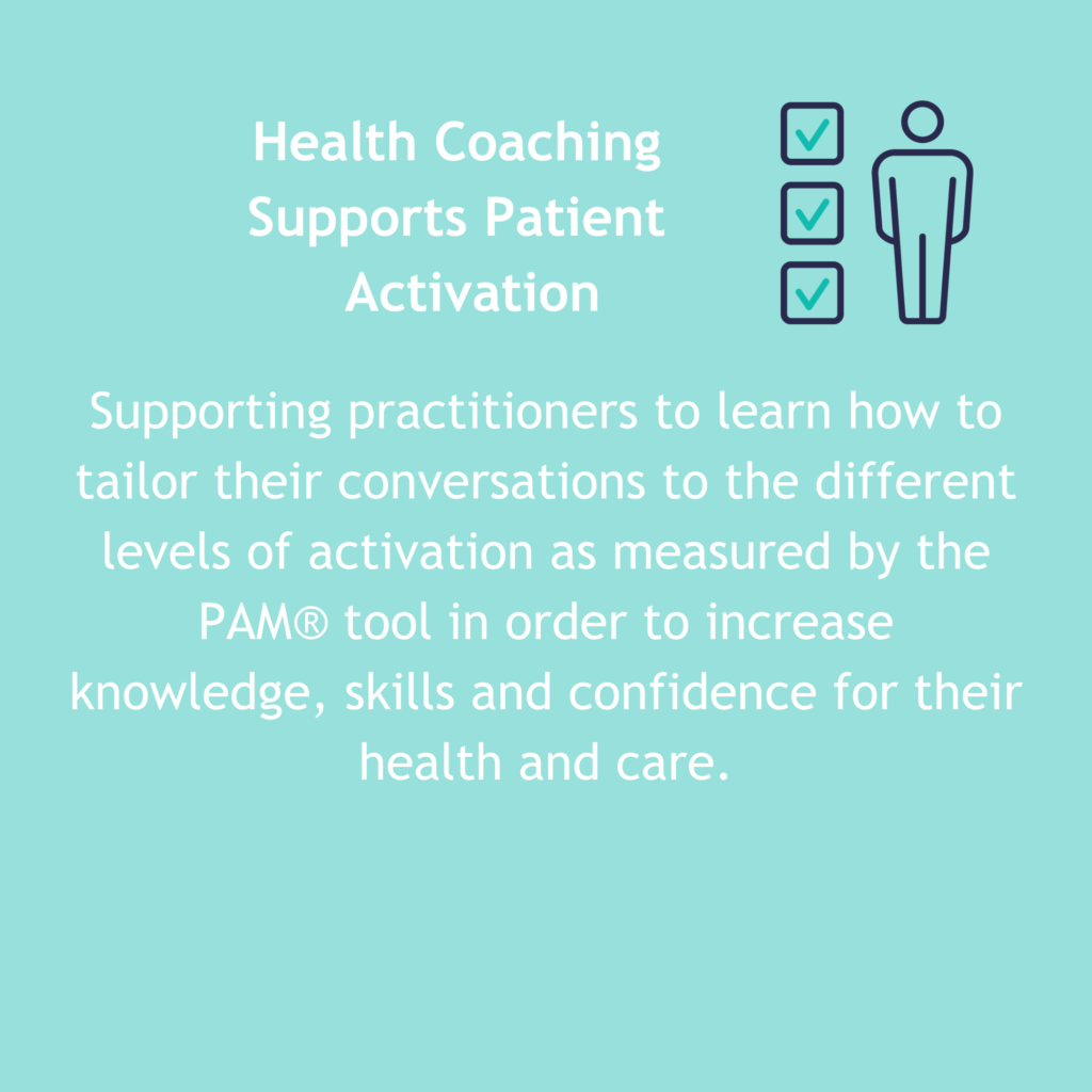 Health coaching supports patient activation