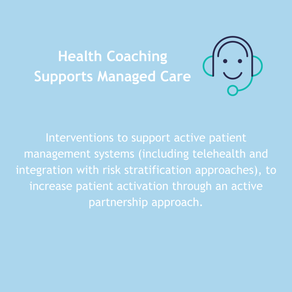 Health coaching supports managed care